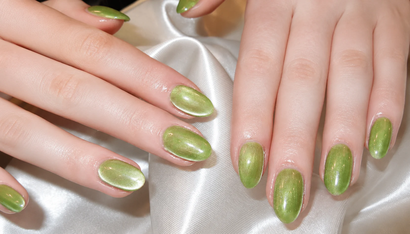MARIM Nail & Spa work - Green Cat Eye
