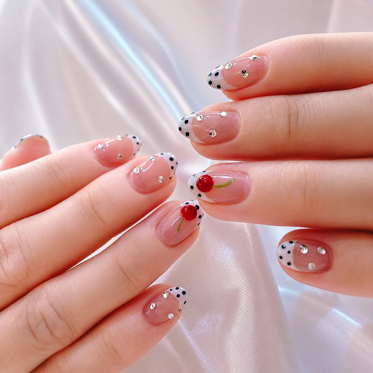 MARIM Nail & Spa work - Cherry Dot